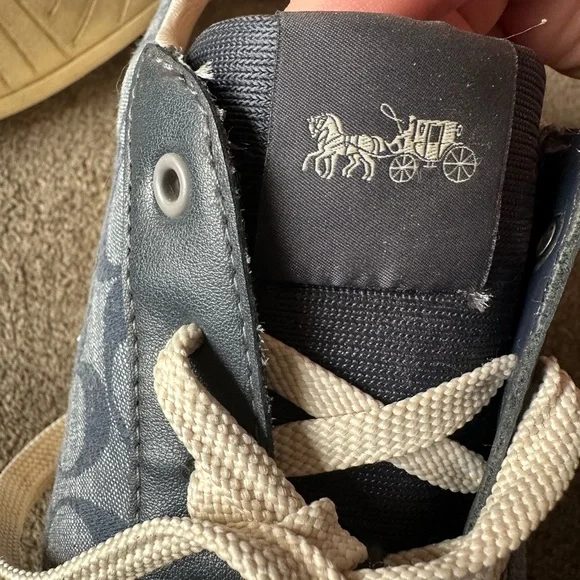 Coach Navy Monogram Sneakers - Picture 2 of 6